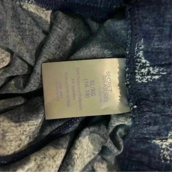 Secret Treasures Blue Star Pajama Set - Picture 2 of 4